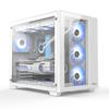 Gabinete para PC Hangjia S980 Tornado Lateral Vidro Temperado Transparente Quarto com Vista para o Mar Gabinete Gamer Suporte 360 Resfriamento Líquido Aplicável