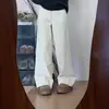 Jeans Blancos Estilo Americano para Mujer, Novedad Primavera/Verano 2026 de Cintura Alta, Adelgazantes, Rectos, Pierna Ancha, Largo hasta el Suelo, Pantalones de Moda