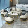 Sofás e Cadeiras de Lobby de Hotel de Luxo Leve, Cabines de Recepção para Área de Descanso de Negócios, Conjuntos de Mesa e Cadeiras para Recepção e Negociação de Escritório de Vendas