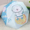 Guarda-chuva totalmente automático infantil, Guarda-chuva dobrável para meninos e meninas, Especialmente projetado para alunos do ensino fundamental, Abertura e fechamento com um toque, Modelo leve