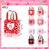 Oferta Especial Wff047 Export Coração Beijo Dia dos Namorados Xoxo Festa de Feriado Presente Bolsa Tote Não Tecida