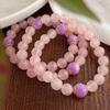 Pulsera de Contraste de Cuarzo y Cuarcita de Cristal en Polvo Natural Retro Guofeng