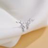 Brincos de diamante com folha de prata Jufeng S925 Novos brincos de folha simples Brincos requintados e distintos da moda