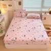 Funda de colchón de terciopelo de leche Sanrio, funda protectora anti-suciedad y a prueba de polvo Simmons, colchón de fibra de coco, funda de cama de Taiwán, sábana cálida, transfronterizo