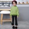 Suéter de terciopelo de visón para niñas, novedad de 2023, suéter de punto coreano con forro polar, camisa gruesa de base, suéter de cuello alto blanco