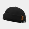 Gorras de Street Dance de Moda Estilo Coreano para Mujeres, Gorras Redondas Únicas sin Visera, Gorras de Marinero para Hombres