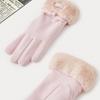 Guantes Térmicos de Invierno para Adulto con Lazo Lindo, Compatibles con Pantalla Táctil, Forrados de Felpa, Gruesos, Amigables con la Piel y Cálidos