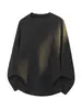 2026 HT26438 Camiseta de Manga Larga Estructurada Cuello Redondo Estampado Falso Tallas Grandes M-5X HT26713-Camiseta de Manga Larga Otoño