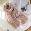 Bufanda Estilo Coreano Nueva Larga para Mujer Chal Exquisito Toalla de Playa Seda Lana Primavera Doble Uso Delgado Grande