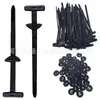 Abrazadera de Nylon Universal para Cables Clip de Fijación de Tornillo de Bloqueo Automático Hebilla para Motor de Coche Guardabarros Parachoques
