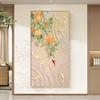 Pintura decorativa de entrada de peônia novo estilo chinês pintura suspensa sala de estar corredor corredor mural pintura de fantasia pintura de textura vertical