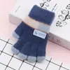 Guantes para niños nuevos otoño e invierno forrados de polar gruesos cálidos bebé lindos guantes de lana tejidos de dedo mágico para hombres y mujeres