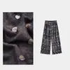 Estilo Novo Primavera e Verão Feminino Cânhamo Artístico Soltinho Emagrecedor Fashionável Confortável Respirável Poá Calça Longa Fsy60492