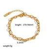 Pulseira Corrente de Aço Inoxidável 304 Transfronteiriça Personalizada Acessórios de Joias DIY Folheado a Ouro 18K Fivela Ot Pulseira de Aço Titânio Pulseira