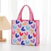 Bolsa térmica para marmita de estudante com desenho, bolsa térmica portátil infantil, lancheira quadrada fofa, bolsa de almoço, bolsa de mão