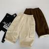 Pantalones para Niños Otoño e Invierno Pantalones Cargo para Niños Pequeños, Pantalones de Pierna Recta para Niños, Pantalones Largos Casuales de Invierno Forrados de Felpa para Niños de Algodón Puro