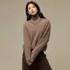 Suéter de Punto Cepillado de Cachemira Perezoso para Mujer Tejido de una Sola Pieza sin Costuras Cuello en V Ropa para Vestir en Capas de Principios de Otoño Ropa Interior Base de Lana