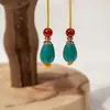 Jade Vermelho do Sul Esmaltado Verde Contas Três Tesouros Cem Sementes com Pingente de Contas de Discípulo Acessórios Espaçadores DIY Fornecimento Atacadista