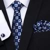 Spot de alta qualidade de poliéster gravata de seda dos homens flor de caju padrinho homem Casamento gravata bolso conjunto Jacquard