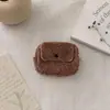 Bolsa para Monedas de Felpa Color Macarrón con Cierre de Broche Portátil Estudiante Porta Tarjetas Porta Identificación Linda Mini Bolsa de Almacenamiento