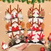 Pinza para el Cabello de Reno Navideño para Mujer Pinza para el Cabello de Fiesta Festiva Accesorio para el Peinado Accesorios de Disfraz Cosplay Lindo Doble Pinza Accesorios para el Cabello