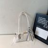 Estilo Francés Nicho Moda Bolso de Axila para Mujer 2025 Verano Moda Simple Estilo Occidental Lazo Bolso de Hombro Bolso Bagel