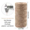 Cuerda de Arpillera Hecha a Mano DIY Cuerda Trenzada de Yute Retro Atado de Regalos Empaque Decorativo Estilo Natural Cuerda de Cáñamo de Seda Dorada y Plateada