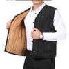 Nuevo Chaleco de Algodón para Hombre Otoño e Invierno 2018 Casual para Adultos Mayores Color Sólido Ajustado Chaleco Camisa Base Chaqueta