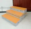 Escenario de Coro Plegable de Plástico PE Multifuncional Aula de Música Móvil Telescópico Madera Maciza Escalones Elevadores de Tres Niveles