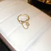 Elegante Anillo de Esmalte para Mujer, Diseño de Nicho Estilo Ins, Anillo Ajustable de Punta Abierta con Patrón para Dedo Índice, Anillo de Dedo del Pie, Directo de Fábrica