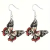 Aretes de Halloween Lindo Dibujo Animado Perro Fantasma Rana Gato Mariposa Esqueleto y Hongo Aretes Acrílicos