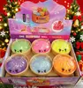 Juguete Squishy Navideño de PU Más Vendido Transfronterizo, Juguete para Aliviar el Estrés de Rebote Lento con Bolitas que Hacen Ruido y Cara Sonriente con Purpurina