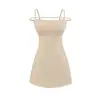 Vestido puramente seductor de un solo hombro para mujer, estilo retro de nicho de verano con un diseño que ciñe la cintura, vestido corto sexy