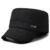 Gorra plana de invierno para hombres de mediana edad y ancianos, para papá y abuelo, a prueba de frío para exteriores, engrosada con forro polar para abrigar, gorra de algodón