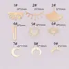 Acessórios de joias para orelha DIY moda personalizada geométrica formato de leque lua Sol Olho brincos brincos pingente material para pingente