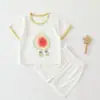 Conjunto de Shorts de Manga Curta para Bebê de Verão, Fino e Fresco, Conjunto de Duas Peças para Bebês, Roupas Esportivas Casuais com Desenhos Animados Fofos, Fábrica de Origem