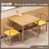 Mesa de Comedor para el Hogar Simple Pequeño Apartamento Sala de Estar Mesa para Comer Restaurante Catering Tienda de Fideos Restaurante de Comida Rápida Juego de Mesa y Sillas Comercial