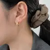 Hebilla de Pendiente Nudo de Cuerda Incrustada con Diamante de Plata de Ley S925 Nalan Estilo Retro Artístico Sentido de Diseño de Nicho Pendientes de Temperamento M08175