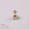 Aventurina Nube Oro Seda Jade Flor de Loto Calabaza Perla Cierre Universal Colgante Pequeño Pulsera Accesorios DIY Piezas
