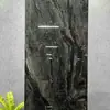 Azulejos de Piso de Pedra de Luxo Estilo Francês Preto Minimalista com Padrão de Mármore 60*120 Azulejos Cerâmicos para Hotéis e Supermercados, Azulejos Brilhantes Cor de Café