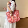 Nova Bolsa Tote de Nylon Colorida Estilo Coreano 2026 para Mulheres, Bolsa de Ombro para o Dia a Dia de Grande Capacidade, Bolsa de Mão Simples Dupla Face