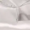 Pendientes Asimétricos de Plata de Ley S925 Estilo Ins con Cadena de Diamantes de Cuatro Garras y Borla Pendientes Más Vendidos Transfronterizos