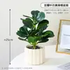 Lujo Ligero Estilo Escandinavo Planta Potos Simulada Bonsái Flores Artificiales Adornos Hoja de Tortuga Maceta Mesa Decoraciones de Flores Falsas