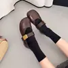 Zapatos Planos para Mujer de Corte Bajo con Suela Blanda 2026 Nueva Colección Primavera Piel Genuina Retro Punta Redonda Ligeros Cómodos Hebilla Única Zapatos para Madre