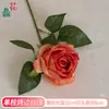 Mesa de Comedor de Lujo con Borde Horneado Francés, Flor Individual de Rosa, Arreglo Floral de Lujo Ligero, Ramo de Flores Artificiales, Adorno Decorativo, Venta al por Mayor Transfronteriza