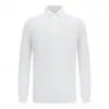 Camisas polo de manga comprida com gola canelada de cor sólida, uniformes para equipes de empresa, vestuário de trabalho estampado e bordado, fornecimento do fabricante