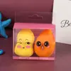Esponja de Maquillaje, Puff de Maquillaje, En Caja, Doble Uso para Aplicación Seca y Húmeda, Forma de Calabaza, Corte Diagonal, Forma de Gota de Agua, Se Expande al Mojarse, Mayoreo