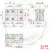 Conector de abrazadera tipo T separable soporte de eje óptico abrazadera cruzada abrazadera de tubería de tres vías aleación de aluminio acero tipo columna vertical y horizontal