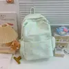 Mochila Yun Xi azul claro com estampa completa de estrelas para estudante do ensino fundamental menina simples versátil estudante do ensino médio e superior alto valor estético da moda mochila de ombro duplo