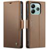 Adecuado para Funda Antirrobo para Xiaomi 14t, Funda de Cuero tipo Flip para Redmi Note 15 Pro, Funda Protectora RFID para Redmi 13